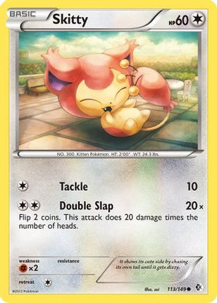 Skitty 113/149  - Reverse Holofoil Boundaries Crossed - Common