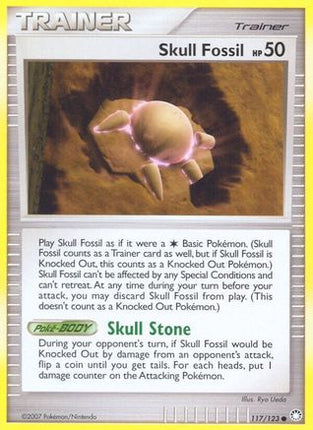 Skull Fossil 117/123  - Reverse Holofoil Mysterious Treasures - Common