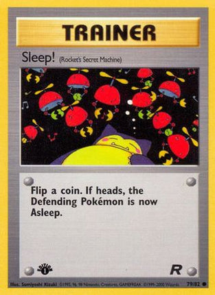 Sleep! (Rocket's Secret Machine) 079/82  - 1st Edition Team Rocket - Common