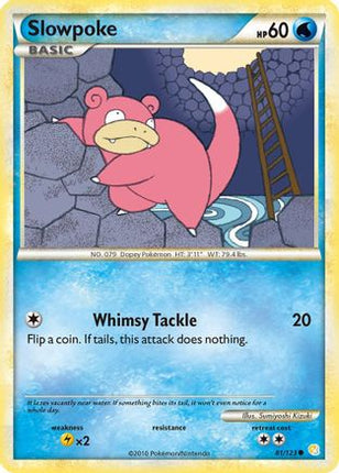 Slowpoke 081/123  - Reverse Holofoil HeartGold SoulSilver - Common