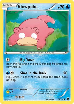 Slowpoke 023/108  - Reverse Holofoil Dark Explorers - Common