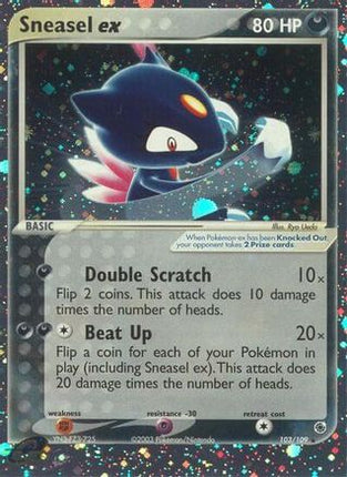 Sneasel ex 103/109  - Holofoil Ruby and Sapphire - Ultra Rare
