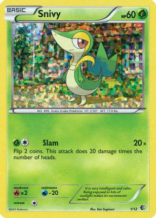 Snivy - 1/12/012  - Holofoil McDonalds Promos 2011 - Promo