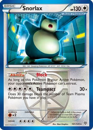 Snorlax (Team Plasma) 101/135  Plasma Storm - Rare