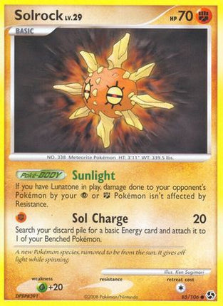 Solrock/106  - Reverse Holofoil Great Encounters - Common