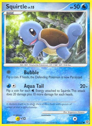 Squirtle 112/132  - Reverse Holofoil Secret Wonders - Common