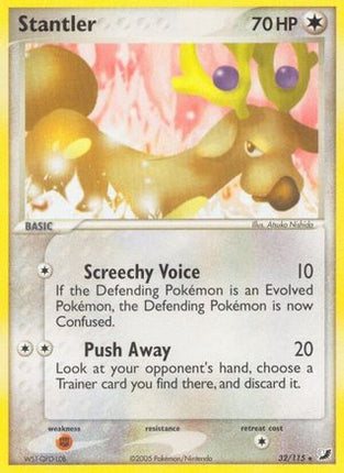Stantler 032/115  - Reverse Holofoil Unseen Forces - Rare