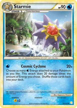 Starmie 053/123  - Reverse Holofoil HeartGold SoulSilver - Uncommon