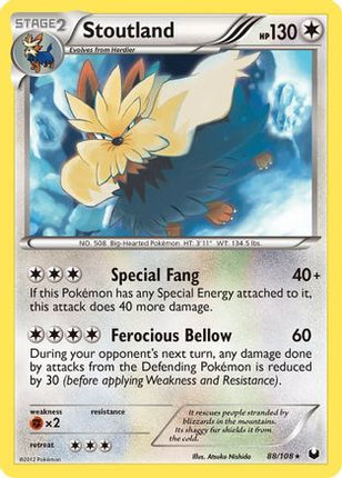 Stoutland/108  - Reverse Holofoil Dark Explorers - Rare