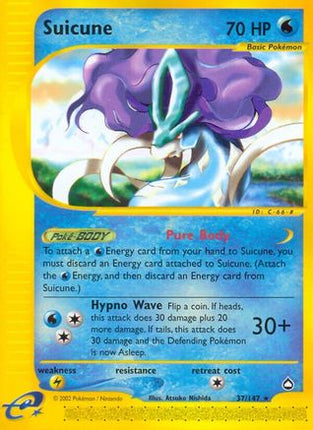Suicune 037  - Reverse Holofoil Aquapolis - Rare