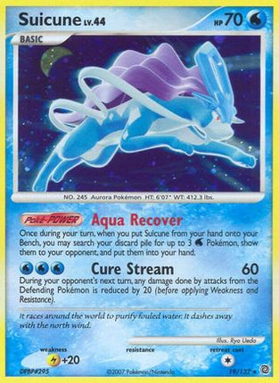 Suicune 019/132  - Reverse Holofoil Secret Wonders - Holo Rare