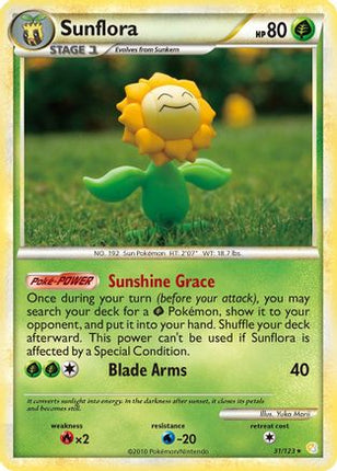 Sunflora 031/123  - Reverse Holofoil HeartGold SoulSilver - Rare