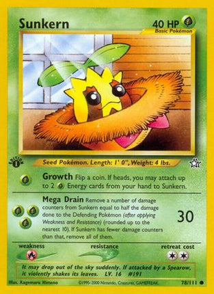 Sunkern 078/111  - Unlimited Neo Genesis - Common