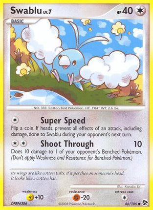 Swablu/106  - Reverse Holofoil Great Encounters - Common