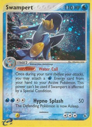 Swampert 013/109  - Holofoil Ruby and Sapphire - Holo Rare