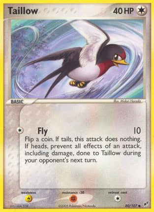 Taillow 080/107  - Reverse Holofoil Deoxys - Common