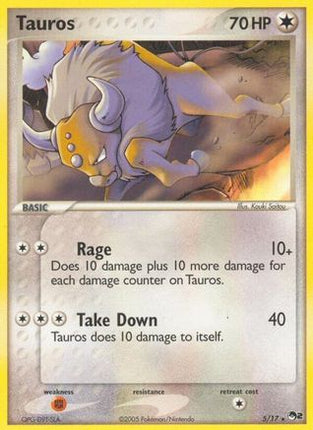 Tauros 005  - Holofoil POP Series 2 - Rare