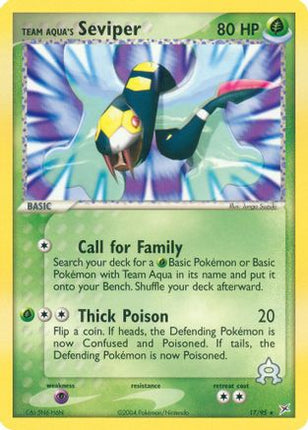 Team Aqua's Seviper/95  - Reverse Holofoil Team Magma vs Team Aqua - Rare