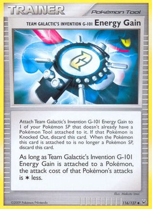 Team Galactic's Invention G-101 Energy Gain 116/127  Platinum - Uncommon