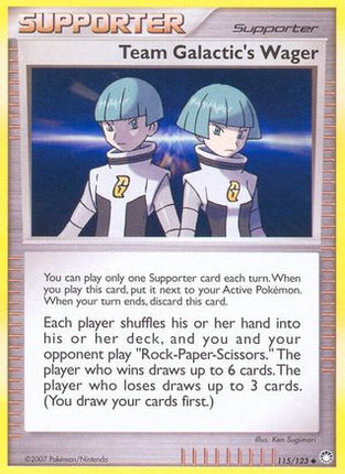 Team Galactic's Wager 115/123  - Reverse Holofoil Mysterious Treasures - Uncommon