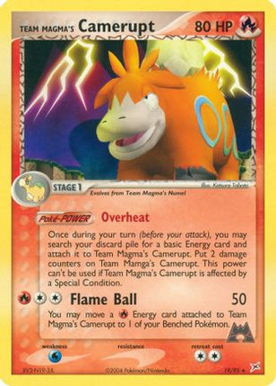 Team Magma's Camerupt/95  Team Magma vs Team Aqua - Rare