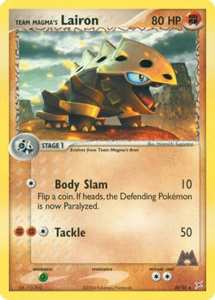 Team Magma's Lairon 020/95  - Reverse Holofoil Team Magma vs Team Aqua - Rare