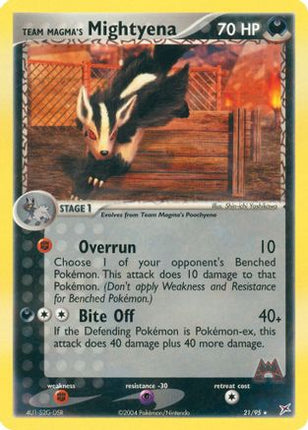 Team Magma's Mightyena 021/95  Team Magma vs Team Aqua - Rare