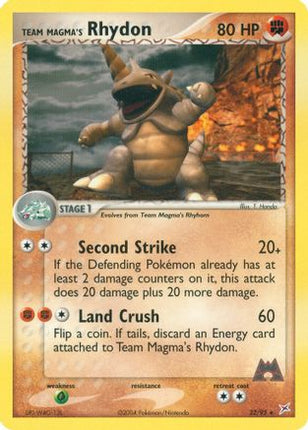 Team Magma's Rhydon 022/95  Team Magma vs Team Aqua - Rare