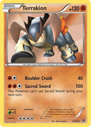 Terrakion/98  - Reverse Holofoil Emerging Powers - Holo Rare