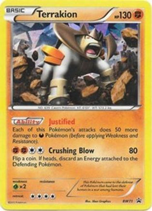 Terrakion - BW71/101  - Holofoil Black and White Promos - Promo