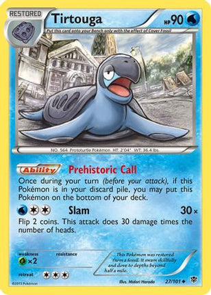 Tirtouga/101  - Reverse Holofoil Plasma Blast - Uncommon