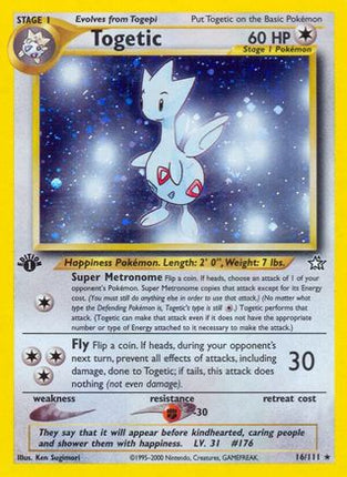 Togetic 016/111  - Unlimited Holofoil Neo Genesis - Holo Rare