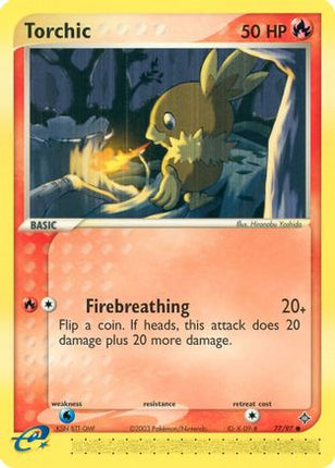 Torchic 077/97  - Reverse Holofoil Dragon - Common