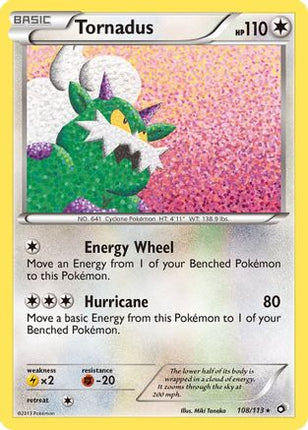 Tornadus 108/113  - Reverse Holofoil Legendary Treasures - Holo Rare