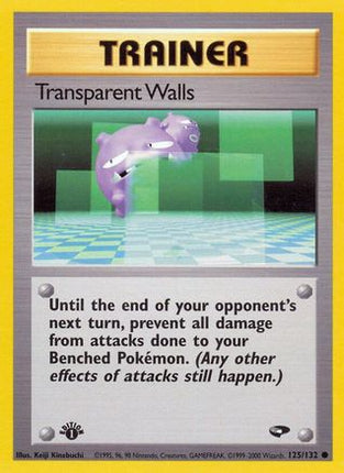 Transparent Walls 125/132  - 1st Edition Gym Challenge - Common