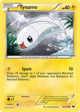 Tynamo (45)/108  - Reverse Holofoil Dark Explorers - Common