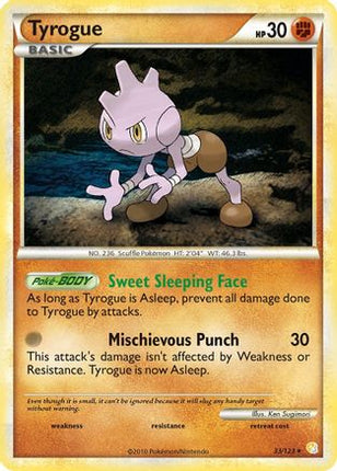 Tyrogue 033/123  HeartGold SoulSilver - Rare