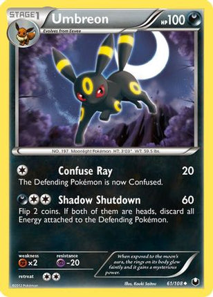 Umbreon (61) 061/108  - Reverse Holofoil Dark Explorers - Uncommon
