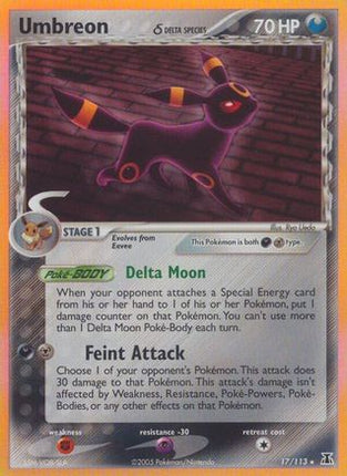 Umbreon (Delta Species) 017  - Holofoil Delta Species - Holo Rare