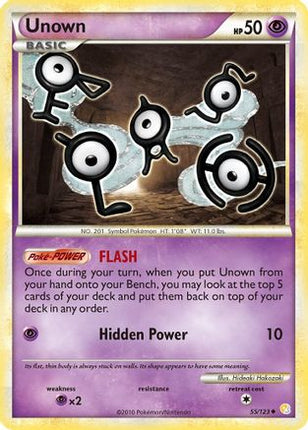 Unown (55) 055/123  HeartGold SoulSilver - Uncommon