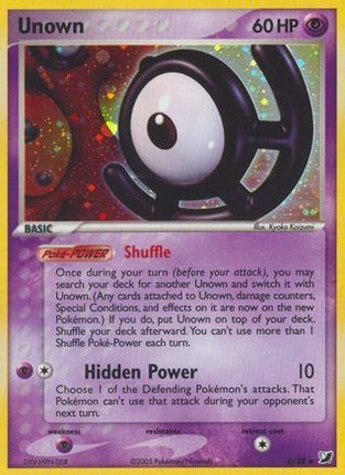 Unown (U) 00U  - Holofoil Unseen Forces - Holo Rare