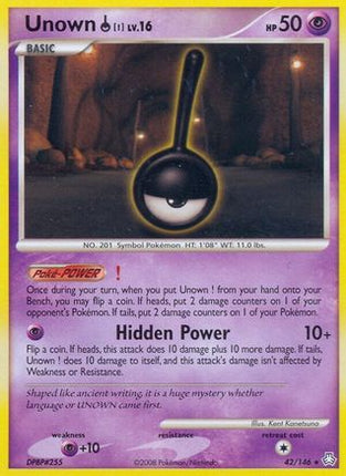 Unown (!) 042  - Reverse Holofoil Legends Awakened - Rare