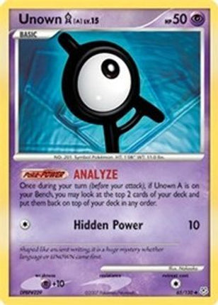 Unown [A] 065/130  Diamond and Pearl - Uncommon