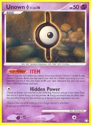 Unown [I]/123  Mysterious Treasures - Rare