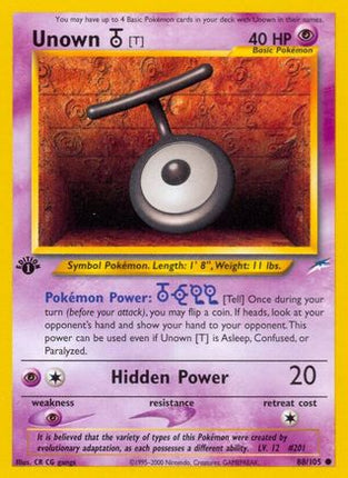 Unown [T] 088  - 1st Edition Neo Destiny - Common