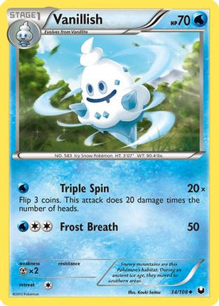 Vanillish/108  - Reverse Holofoil Dark Explorers - Uncommon