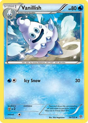 Vanillish/135  - Reverse Holofoil Plasma Storm - Uncommon