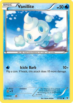 Vanillite/101  - Reverse Holofoil Noble Victories - Common