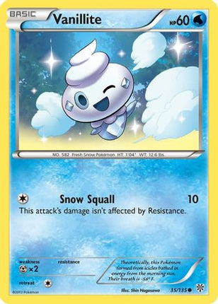 Vanillite/135  - Reverse Holofoil Plasma Storm - Common