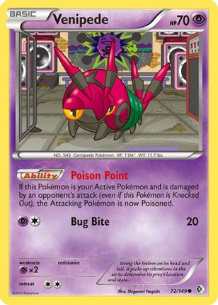 Venipede/149  - Reverse Holofoil Boundaries Crossed - Common